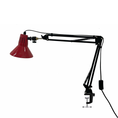  Настольная лампа NBS-1R на пантографе c усиленной струбциной, красная
