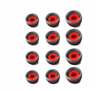 Амбушюры для наушников ALC07, размер S - 2 пары, M - 2 пары, L - 2 пары, серо-красный