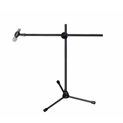 Напольная стойка MLL-02 низкая для подзвучки инструментов при игре сидя с держателем ручного микрофона