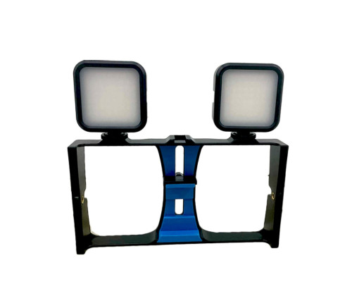 Комплект для съемки с держателем для телефона и двумя осветителями на аккумуляторе