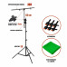 Переносная стойка L2S-F183 высотой до 240 см с тканевым фоном хромакей 1,8х3 м и прищепками для фиксации