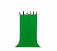 Переносная стойка L2S-F152 высотой до 240 см с тканевым фоном хромакей 1,5х2 м и прищепками для фиксации