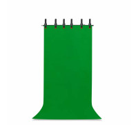 Переносная стойка L2S-F153 высотой до 240 см с тканевым фоном хромакей 1,5х3 м и прищепками для фиксации