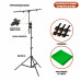 Переносная стойка L2S-F153 высотой до 240 см с тканевым фоном хромакей 1,5х3 м и прищепками для фиксации