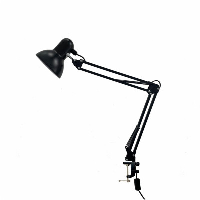 Светильник настольный NB2S-LSB, лампа черная на пантографе с горизонтальным и вертикальным креплением