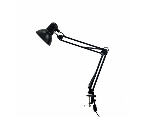 Светильник настольный NB2S-LSB, лампа черная на пантографе с горизонтальным и вертикальным креплением