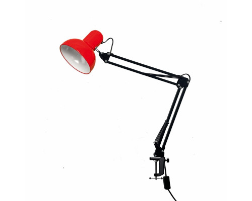 Светильник настольный NBS-LSR, лампа красная на пантографе с усиленной струбциной