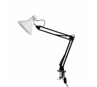 Светильник настольный NBS-LBW, лампа белая на пантографе с усиленной струбциной