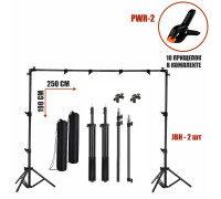 Переносной каркас 190х250 см для фотофона KF-251ZMP в комплекте с прищепками и чехлом для переноски