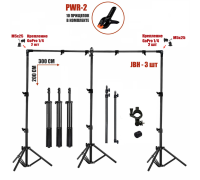 Переносной каркас 200х300 см для фотофона KF-300ZP в комплекте с прищепками