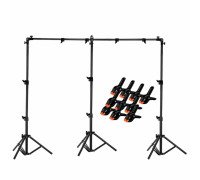 Переносной каркас 200х300 см для фотофона KF-300ZP в комплекте с прищепками