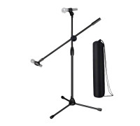Микрофонная стойка журавль Pro-5B с двумя держателями для микрофона и чехлом для переноски