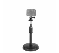 Пластиковый переходник для GoPro и других экшн камер на настольной стойке высотой до 25 см