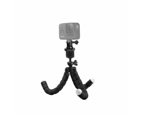 Пластиковый переходник Flex-01G для GoPro на гибком штативе-триподе