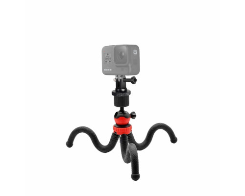 Пластиковый переходник Flex-0330G для GoPro на штативе-триподе с гибкими прорезиненными ножками