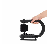 Ручной стабилизатор для камеры, ручка-держатель с зажимом для телефона на шарнирном креплении