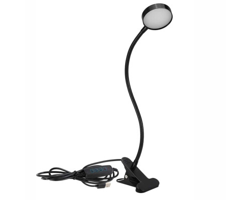 Гибкая настольная лампа SL-09bd на прищепке для горизонтального и вертикального крепления