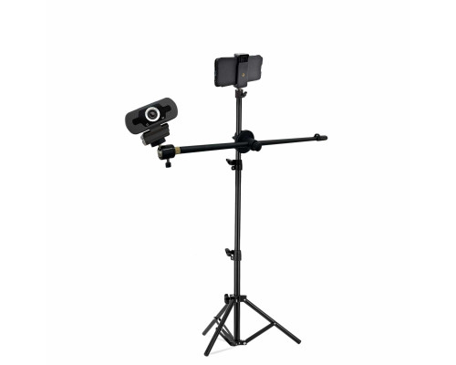 Веб-камера Full HD 1080P WEB JBH-WDG1 на напольной стойке с держателем для телефона для горизонтальной и вертикальной съемки