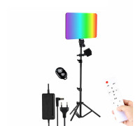 Осветитель PM-36DB с регулировкой цвета и яркости, профессиональный свет RGB на штативе JBH с держателем телефона и кнопкой Bluetooth