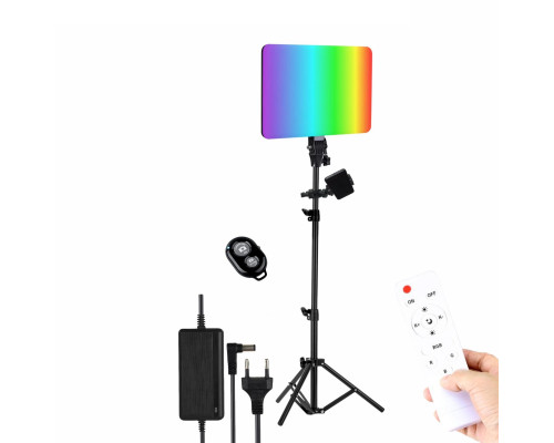Осветитель PM-36DB с регулировкой цвета и яркости, профессиональный свет RGB на штативе JBH с держателем телефона и кнопкой Bluetooth