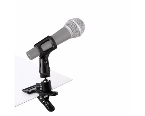 Держатель "бочонок" для микрофона на зажиме до 4,7 см с поворотом на 360 градусов