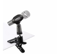 Держатель для ручного микрофона на зажиме до 4,7 см с поворотом на 360 градусов