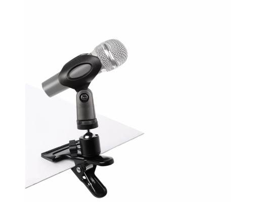 Держатель для ручного микрофона на зажиме до 4,7 см с поворотом на 360 градусов