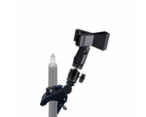 Держатель - прищепка для микрофона с двойным шарнирным креплением