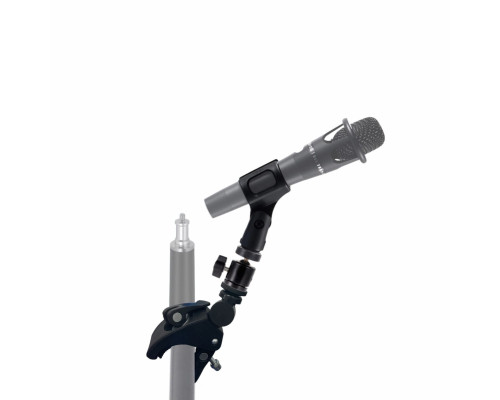 Держатель для микрофона "бочонок" с двойным шарнирным креплением