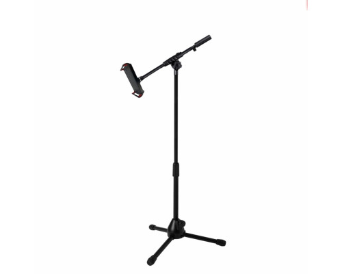 Напольная стойка ML31-18J с держателем телефона или планшета до 18 см на журавле с регулируемым углом наклона