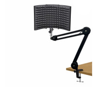 Акустический экран для микрофона PTS-AK01 на усиленной настольной стойке пантограф