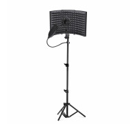 Акустический экран JBH-AKMPP с металлическим держателем для микрофона паук и поп фильтром 15,5 см для записи звука на напольной стойке