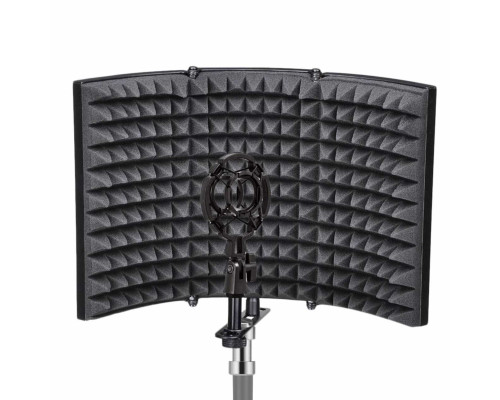 Акустический экран AK01-P1-38 с держателем микрофона паук P1 для записи звука на стойку с резьбой крепления 3/8"