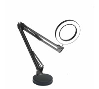Настольная лампа-лупа LN-22B на пантографе с основанием диаметром 18 см