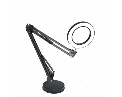 Настольная лампа-лупа LN-22B на пантографе с основанием диаметром 18 см