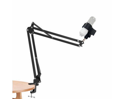 Настольная стойка пантограф MC-01S-63 с держателем для микрофона на усиленной струбцине