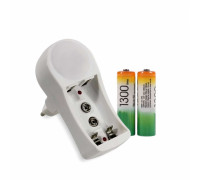 Сетевое зарядное устройство для аккумуляторов и 2 аккумулятора-батарейки АА в комплекте