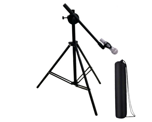 Низкая микрофонная стойка-журавль JBK-21ProP для подзвучки музыкальных инструментов с чехлом для переноски