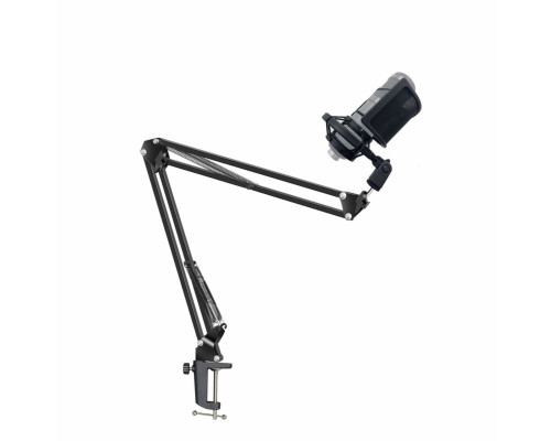 Настольная микрофонная стойка пантограф KG-VZP-P1 с ветрозащитой поп фильтром и держателем для микрофона паук P1