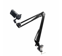 Настольная микрофонная стойка пантограф NB-VZP-P1 с ветрозащитой поп фильтром и держателем для микрофона паук P1