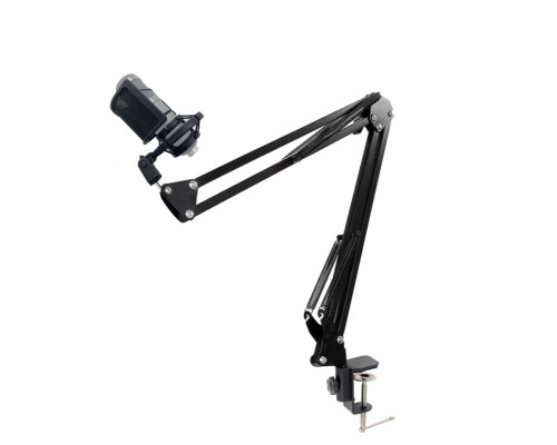 Настольная микрофонная стойка пантограф NB-VZP-P1 с ветрозащитой поп фильтром и держателем для микрофона паук P1