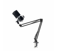 Настольная стойка усиленный пантограф ST-VZP-P2 с поп фильтром ветрозащитой и противоударным держателем паук P2 для микрофона