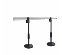 Фитоcветильник для растений FL2-2ZM-35P, 2 фитолампы линейные на подставке из 2 стоек с креплением "прищепка" и утяжеленным металлическим основанием