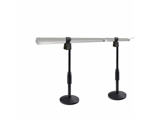 Фитоcветильник для растений FL2-2ZM-35P, 2 фитолампы линейные на подставке из 2 стоек с креплением "прищепка" и утяжеленным металлическим основанием