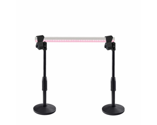 Подставка для фитолампы 2ZM-35P из 2 стоек с креплением прищепка, утяжеленное основание, металл