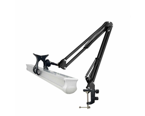 Фитолампа на настольной стойке FL-NB2S-PF с креплением "прищепка", фитолампа для рассады растений на подставке