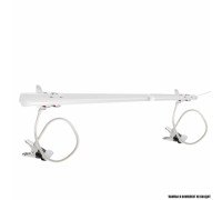 Подставка для фитосветильника 2MP-W из 2 гибких держателей для фитолампы на металлической прищепке, белая