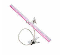 Фитосветильник на подставке, белом гибком держателе FL-MP-W для фитолампы на металлической прищепке