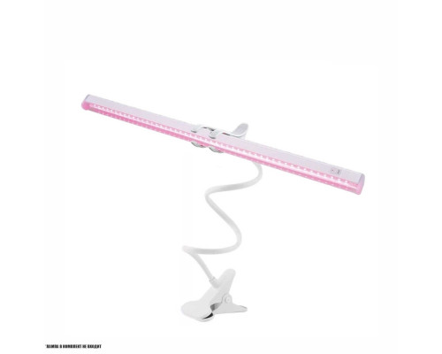 Подставка для фитосветильника PP-W, гибкий белый держатель для фитолампы на пластиковой прищепке