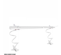 Подставка для фитосветильника 2РP-W из 2 гибких белых держателей для фитолампы на пластиковой прищепке